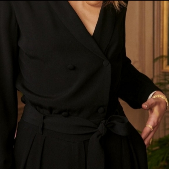 Sezane Emilie black jumpsuit - Picture 4 of 11